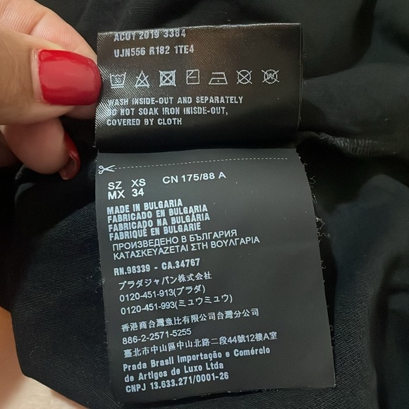 Prada Men's Charcoal Tee - Picture 9 of 12